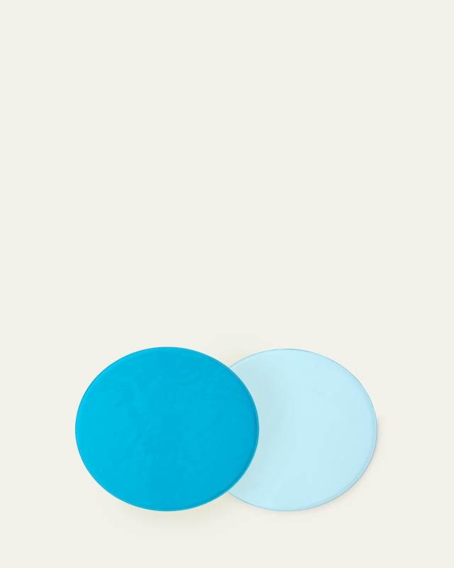 Reversible Round Faux Patent Leather Placemat